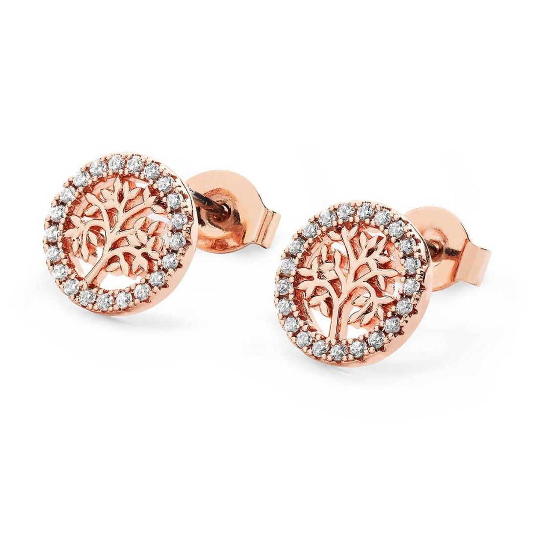 Tree of life sale earrings rose gold